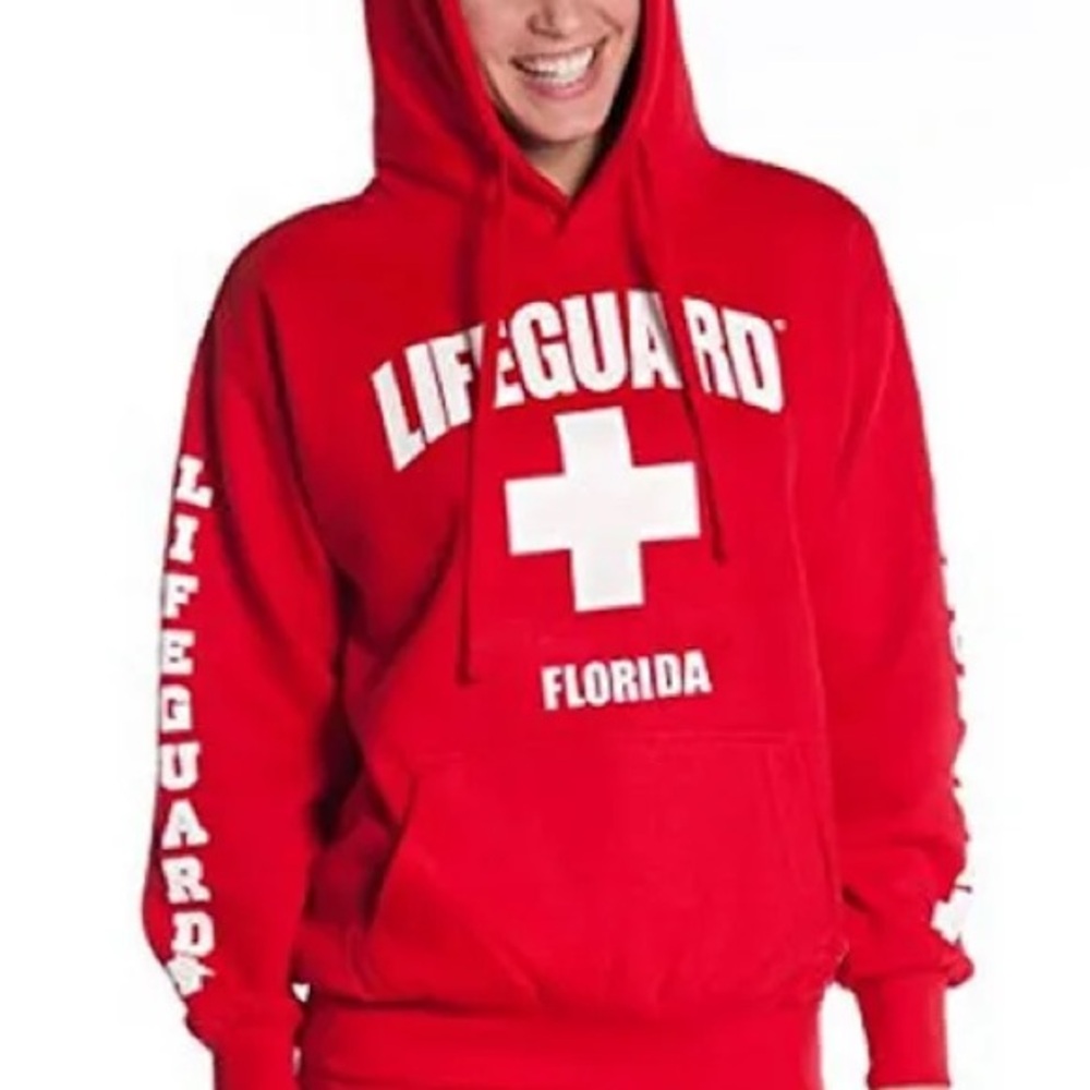 Red Hoodie Unisex Lifeguard